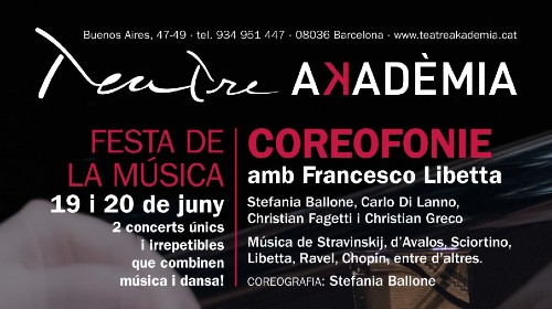 Celebra el Dia de la Música amb el <i>Coreofonie</i> de Francesco Libetta: dos únics concerts el 19 i 20 de juny!